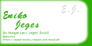 eniko jeges business card
